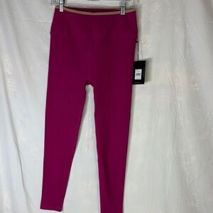 Spiritual Gangster Magenta Ribbed Leggings L NWT